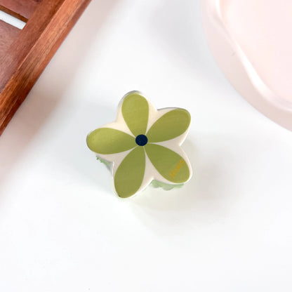 Sage Green Mint white plumeria flower claw clip large floral hair clip for everyday styling