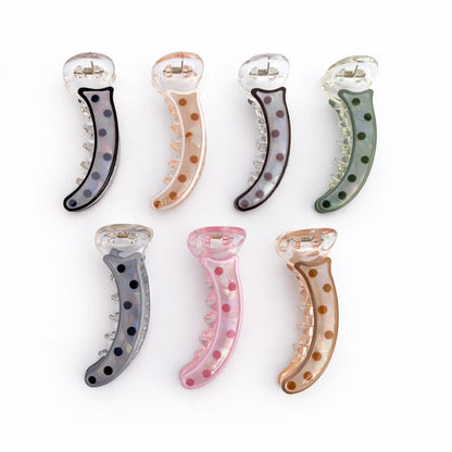 Polka chic banana clip 8cm all colours two-tone hair clutcher