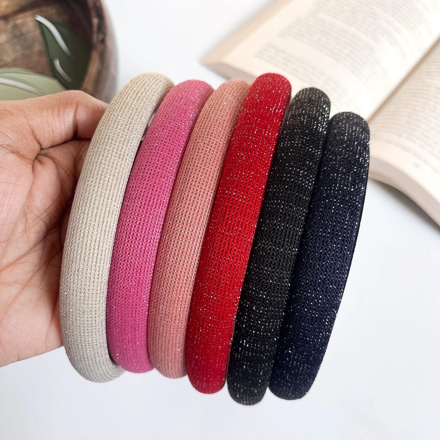 Shimmer Luxe Headband – Soft Wide Hair Band