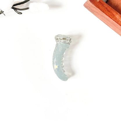 Aqua mint blue pastel small banana clip for thin hair, 5cm