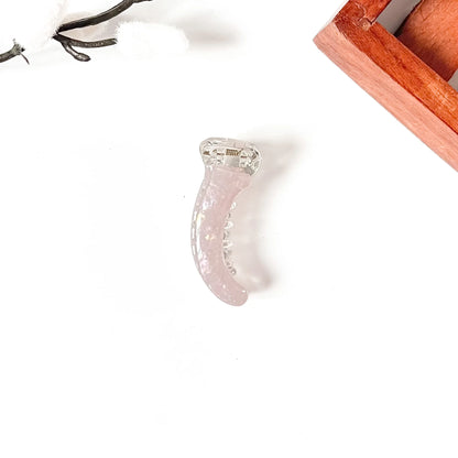Lilac purple shimmer small banana clip for fine hair, 5cm
