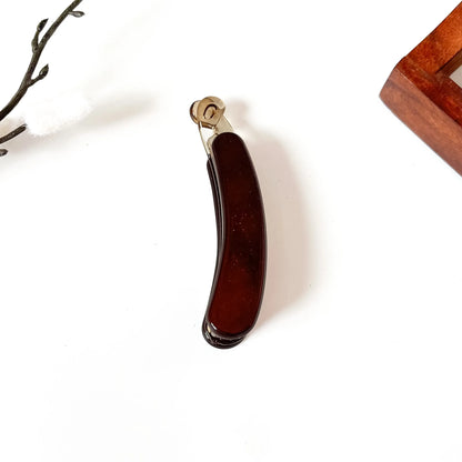 Sparkle lock banana clip burgundy wine glitter