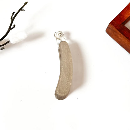 Sparkle banana clip silver grey glitter