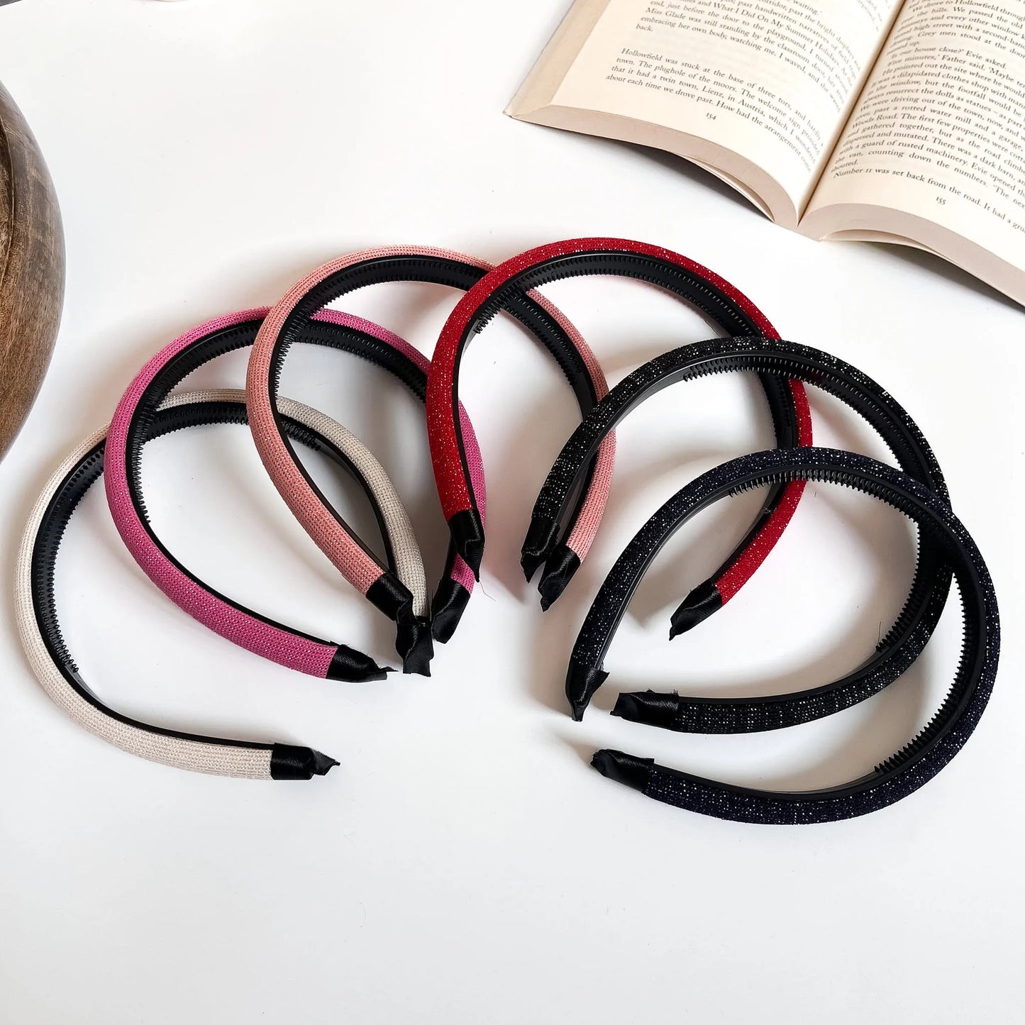 Shimmer Luxe Headband – Soft Wide Hair Band