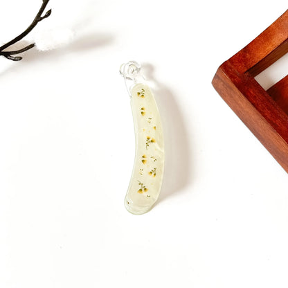 Sunflower orange pressed flower lock banana clip with dried orange flowers in resin, large 8cm