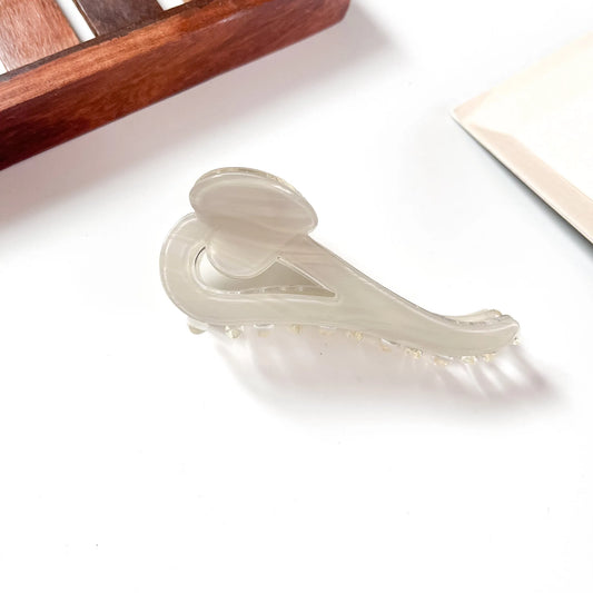 Grey marble swirl claw clip for thick hair